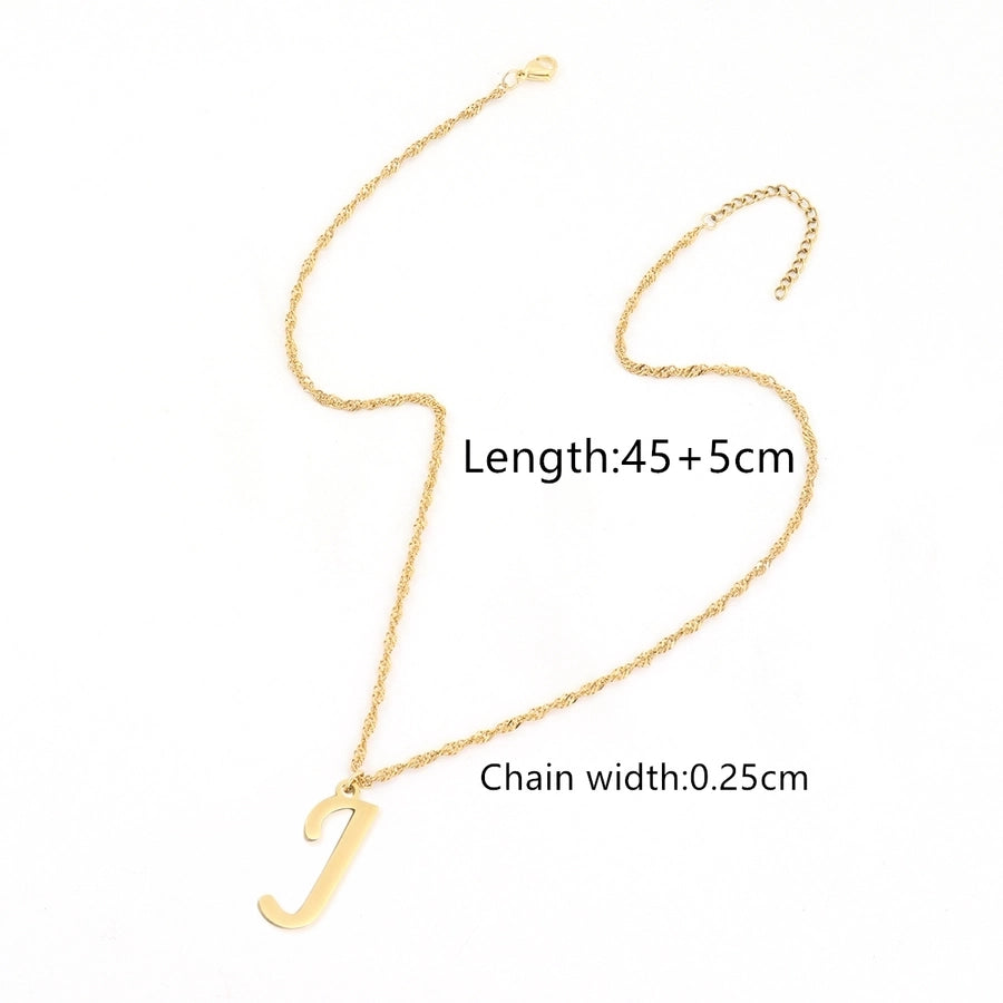 Jewelry Elegant Simple Style Classic Style Letter 201 Stainless Steel 304 Stainless Steel Pendant Necklace
