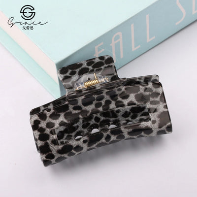simple style leopard acetic acid sheets hair claws 1 piece