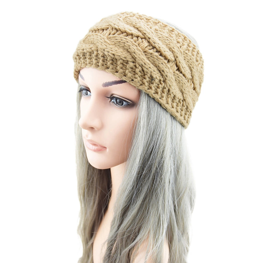 plus velvet knitted hair band wool color dot yarn headband variegated warm hair accessories autumn and winter twist ear protection headband