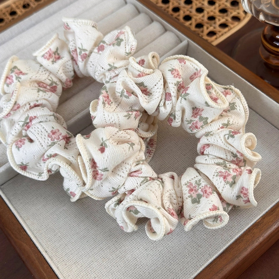 Women's Casual Elegant Cute Flower Cloth Hair Tie