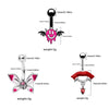 1 Piece Lip Rings Sexy Classic Style Heart Shape Smile Face Butterfly Pure Titanium Titanium Alloy Epoxy Plating Acrylic Rhinestones Glass White Gold Plated Belly Rings