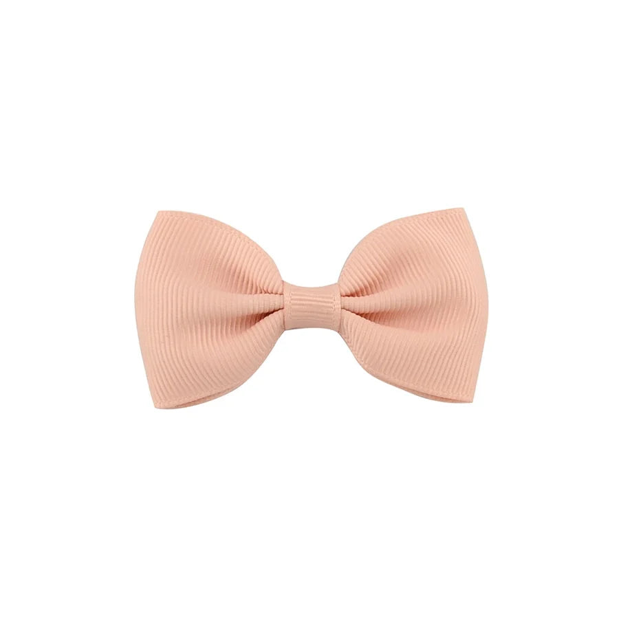 european and american solid color children's bow cute hairpin