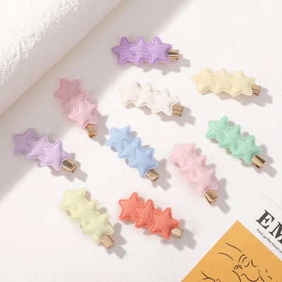 Fantasy Shadow Star Solid Color Hairpin Macaron  New Three-Dimensional Hair Accessories Children's Handmade Side Clip 4207