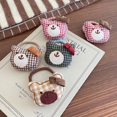 Cute Women's Girl'S Bear Cloth Hair Tie