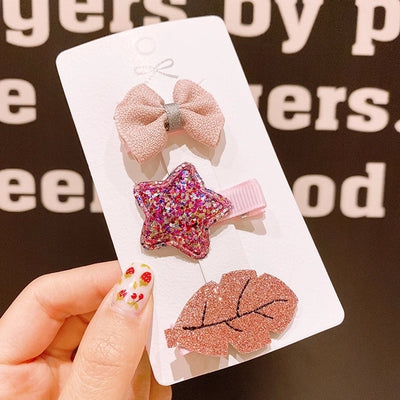 children's hairpin safety small clip hair accessories baby cloth hair clips girl little girl hairpin  cute headdress