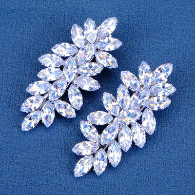 women's elegant sweet solid color alloy plating inlay rhinestones hair clip