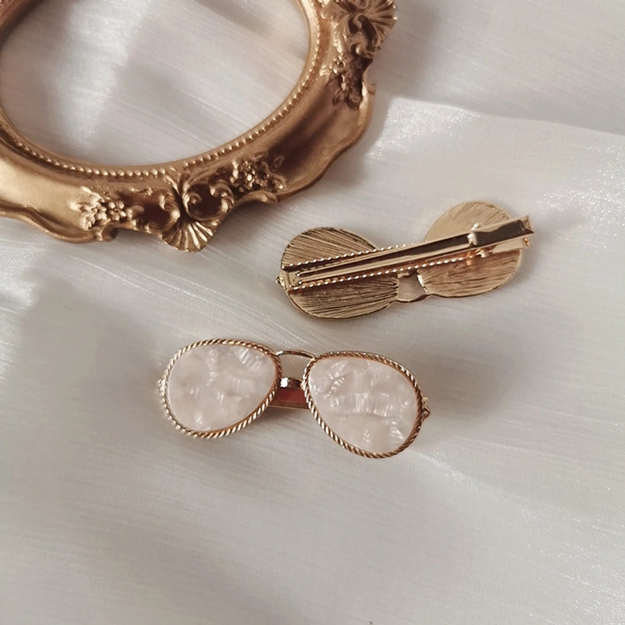 Fashion Elegant Glasses Hairpin Outgoing  Headwear Women's Online Red Style Side Clip Top Clip Hair Accessories Bangs Clip