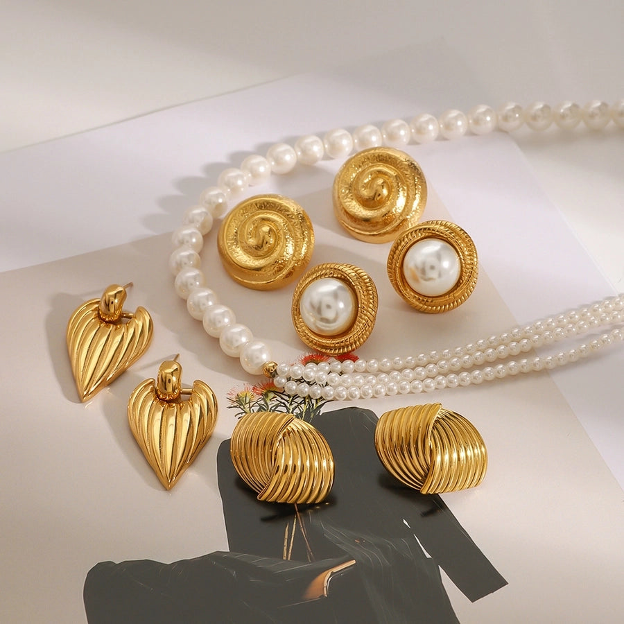 Jewelry Vintage Style Classic Style Geometric 304 Stainless Steel Plating Earrings Necklace