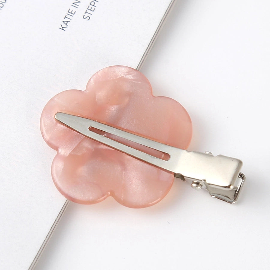 fashion ditsy floral arylic stoving varnish hair clip 1 piece