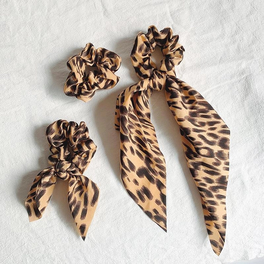 color leopard print hair band chiffon elastic hair rope nhof154782
