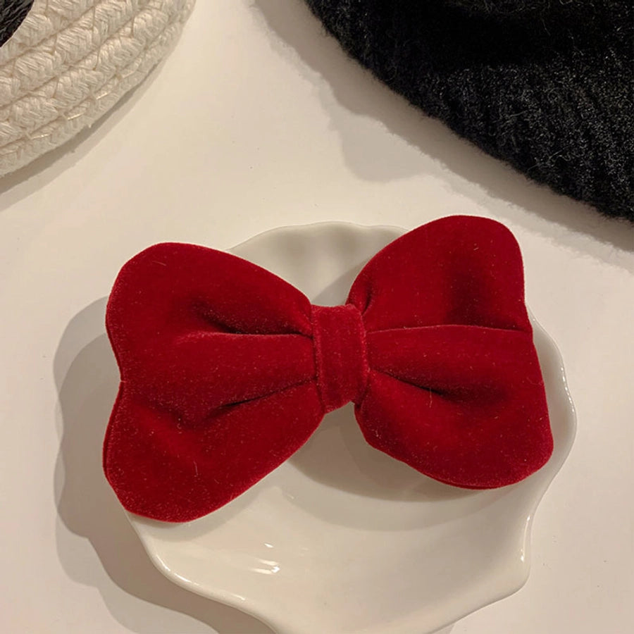 cute bow knot cloth patchwork hair clip 1 piece