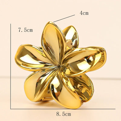 Women's Elegant Streetwear Flower Plastic Plating Hair Claws