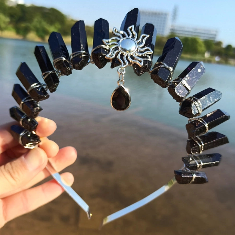 fashion geometric gem handmade plating hair band 1 piece