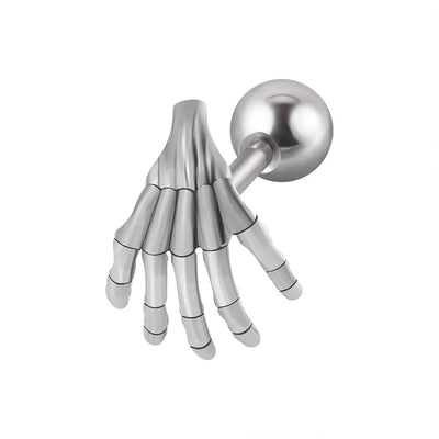 1 Piece Lip Rings Casual Elegant Vacation Ghost Hand 304 Stainless Steel 18K Gold Plated Ear Cartilage Rings & Studs