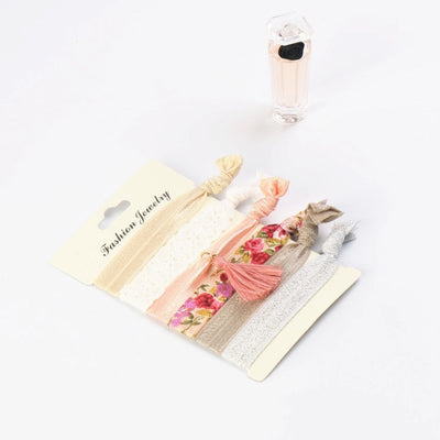 Factory sales tassel color knotted rubber band combination