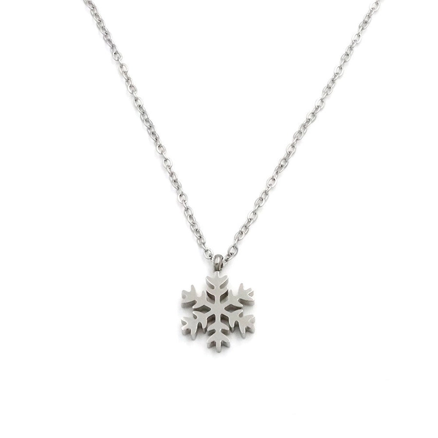 Jewelry IG Style Modern Style Commute Snowflake Titanium Steel Pendant Necklace