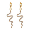 Fashion Waves Plating Alloy Artificial Gemstones Drop Earrings