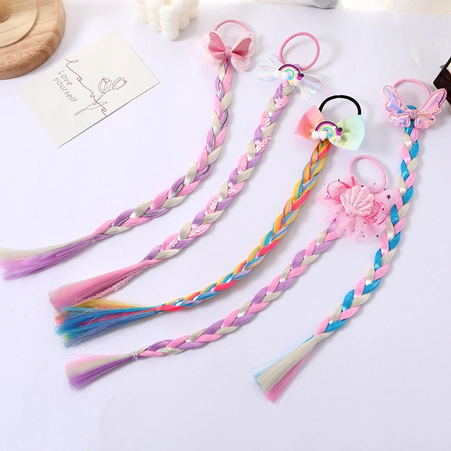 Girl'S Cute  Bow Knot Snowflake chemical fiber Inlay Rhinestones Hair Tie