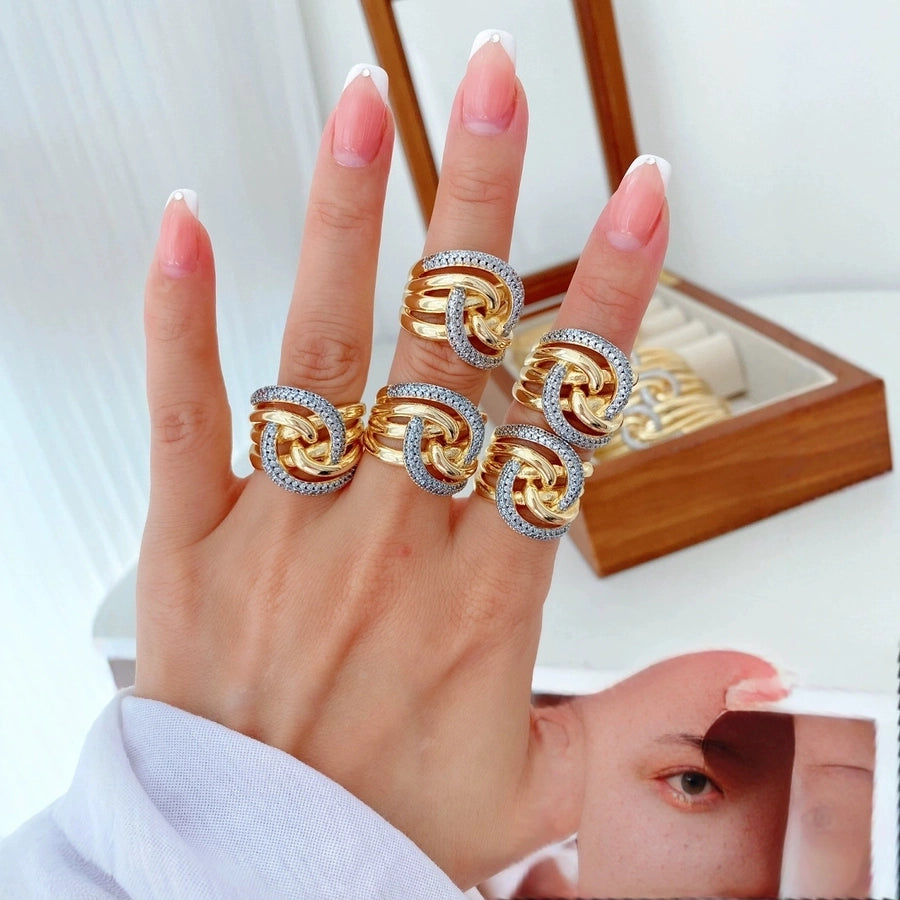 Jewelry Vintage Style Geometric Copper Mixed Metal Rings Bracelets