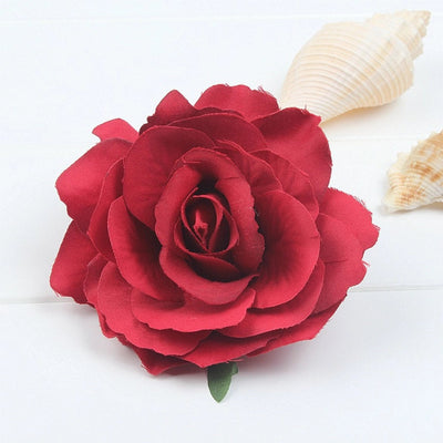bohemian plaid flower cloth hair clip 1 piece