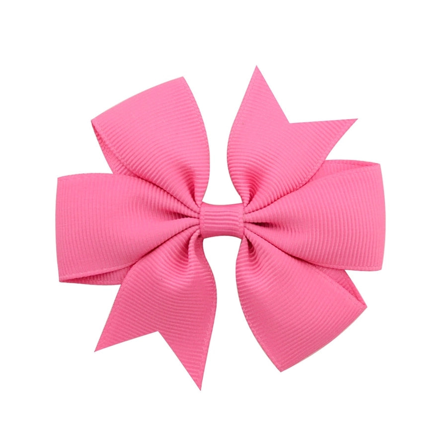fashion solid color bow knot cloth hair clip 1 piece