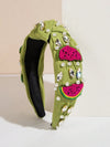 Women's Casual Cute Sweet Letter Cloth Inlay Rhinestones Pearl Hair Band