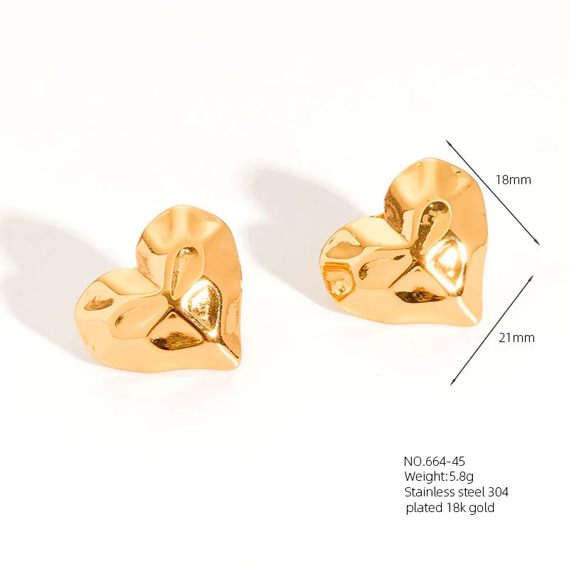 1 Pair Casual Simple Style Classic Style Geometric Square 304 Stainless Steel 18K Gold Plated Imitation Gold  Ear Studs