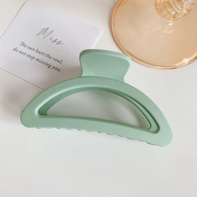 retro solid color plastic resin hair claws