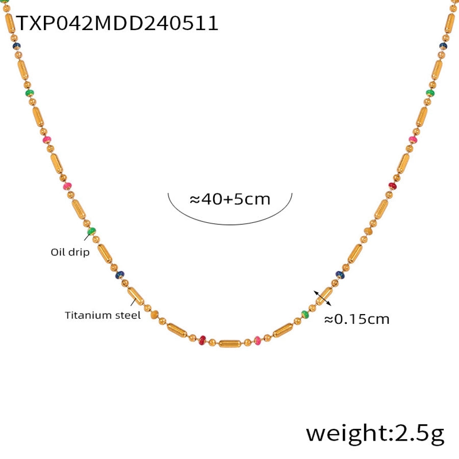 Jewelry Simple Style IG Style Geometric Titanium Steel Plating Jewelry Set