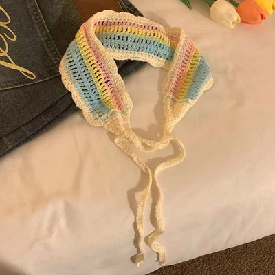 Women's IG Style Casual Plaid Rhombus Knit scarf