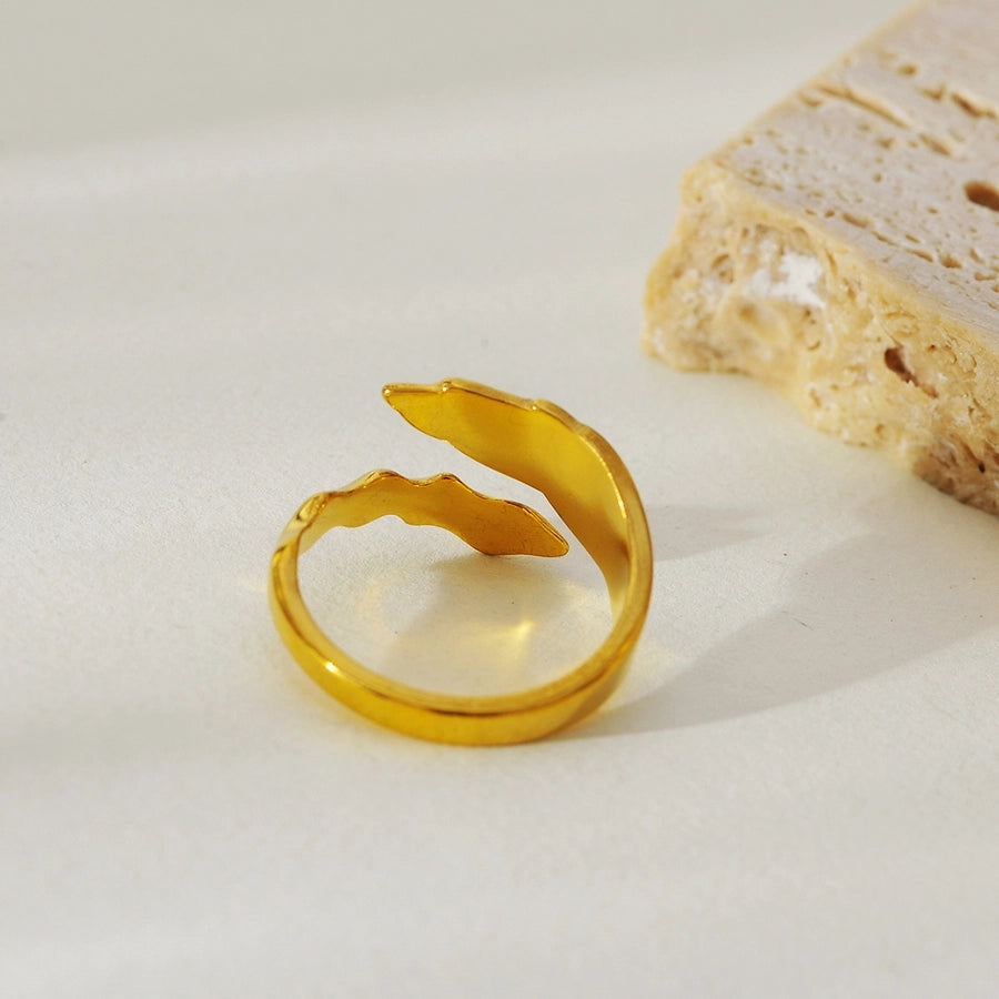 Jewelry Elegant Simple Style Snake 304 Stainless Steel 18K Gold Plated Open Rings