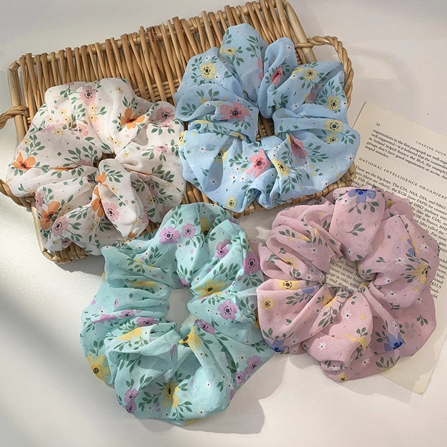 korean style cute flower fabric solid color head rope