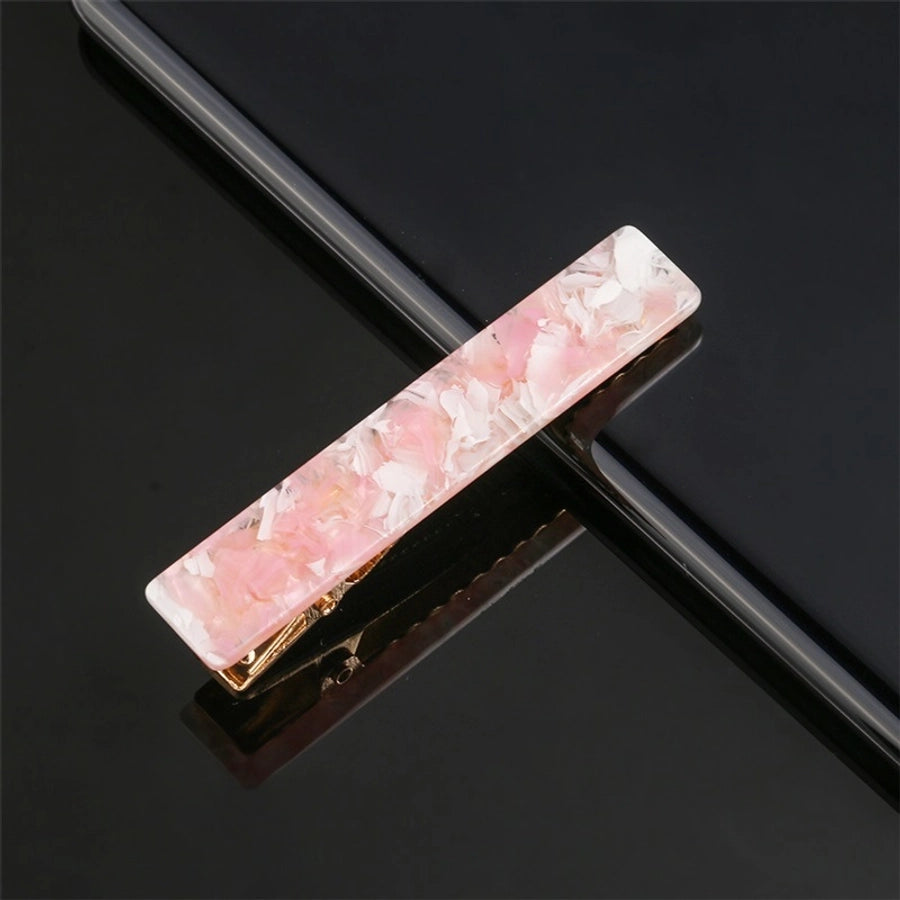 fashion marble acetic acid sheets metal hair clip 1 piece