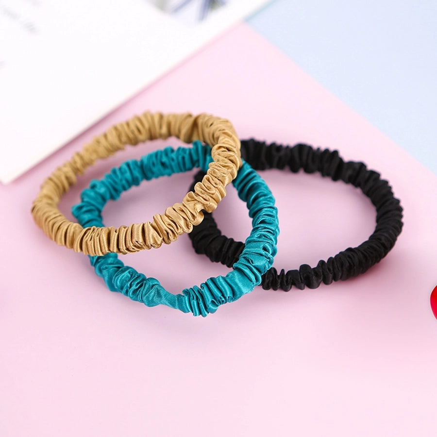 Women's Simple Style Solid Color 100%  Silk Hair Tie