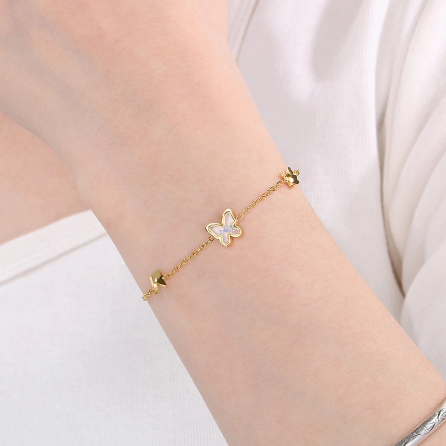 Vintage Style Streetwear Flower 304 Stainless Steel 18K Gold Plated Bracelets In Bulk