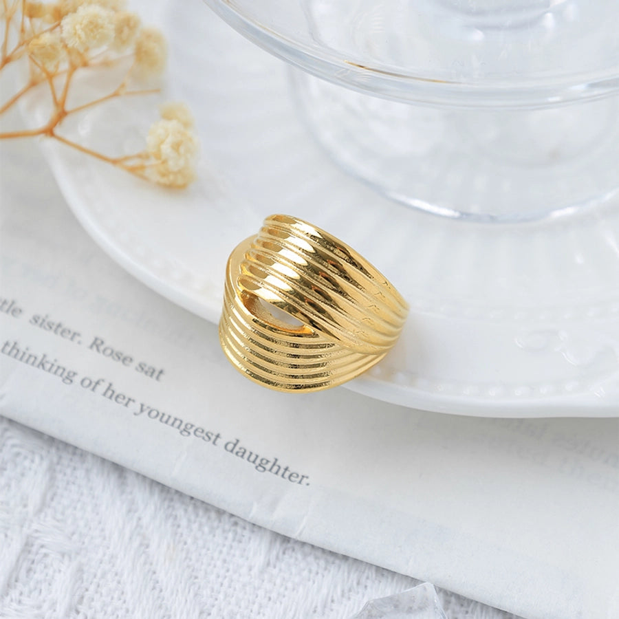 Jewelry Casual Simple Style Round 304 Stainless Steel Plating Open Rings