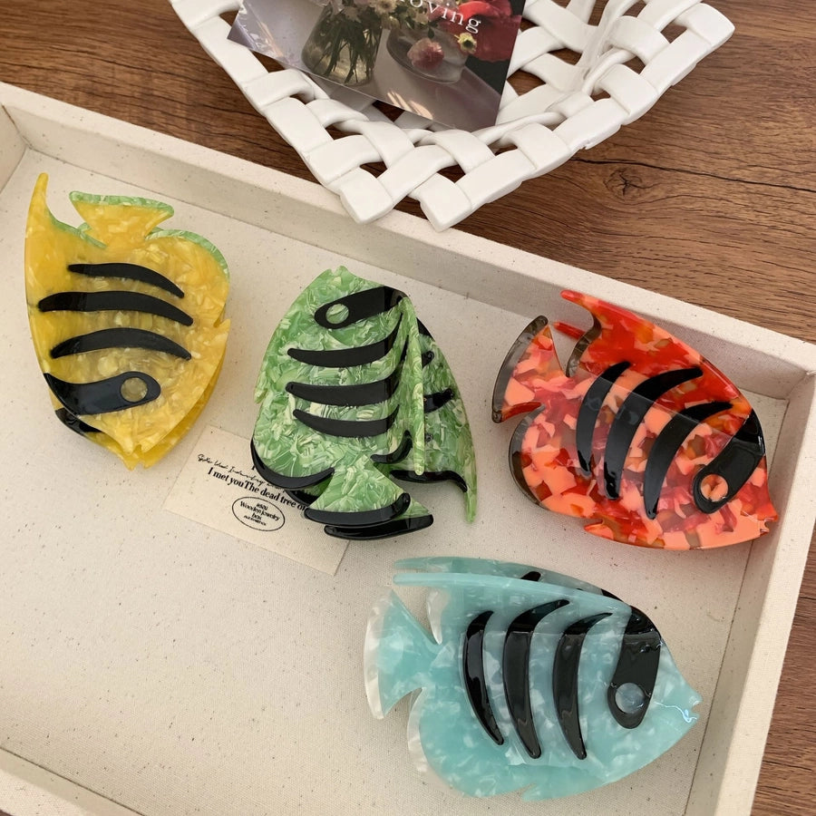 Women's Elegant Streetwear Fish Acetic acid sheets Hair Claws