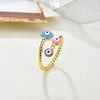 Copper Plating 18K Color Retention Drip round Eye Opening Ring