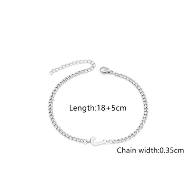 Classic Style Letter 201 Stainless Steel 304 Stainless Steel Bracelets In Bulk