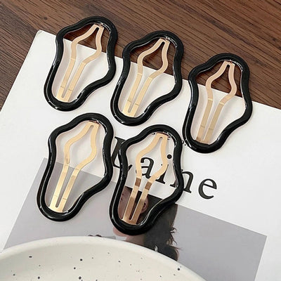 Women's Simple Style Commute Clouds Solid Color Metal Hollow Out Hair Clip