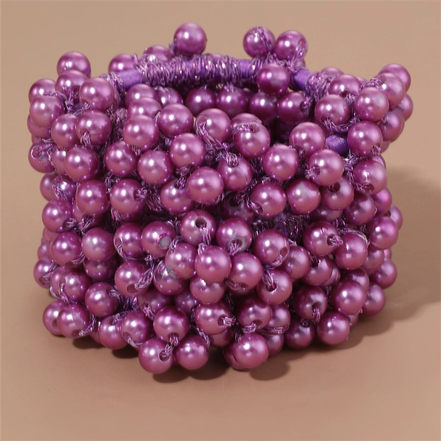 Women's Fairy Style Sweet Simple Style Round Imitation Pearl Beaded Artificial Pearls Hair Tie