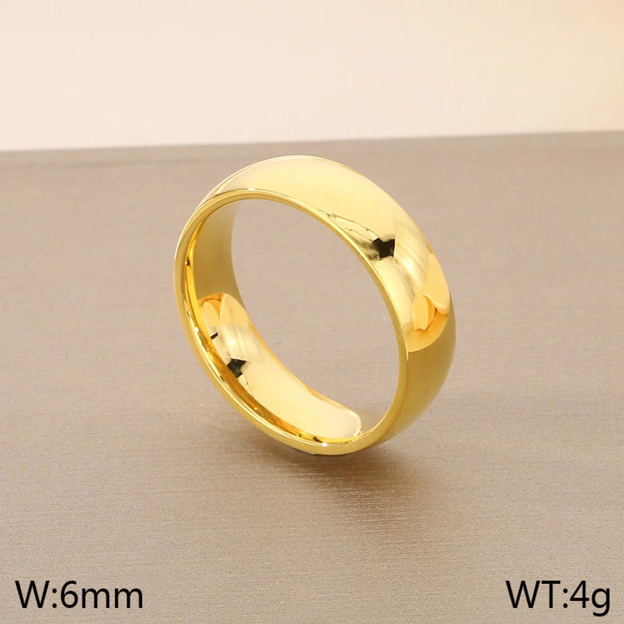 Jewelry Vintage Style Geometric 304 Stainless Steel 18K Gold Plated Rings