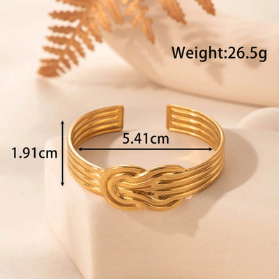 Vintage Style French Style Simple Style Leaf Heart Shape 304 Stainless Steel Bangle In Bulk