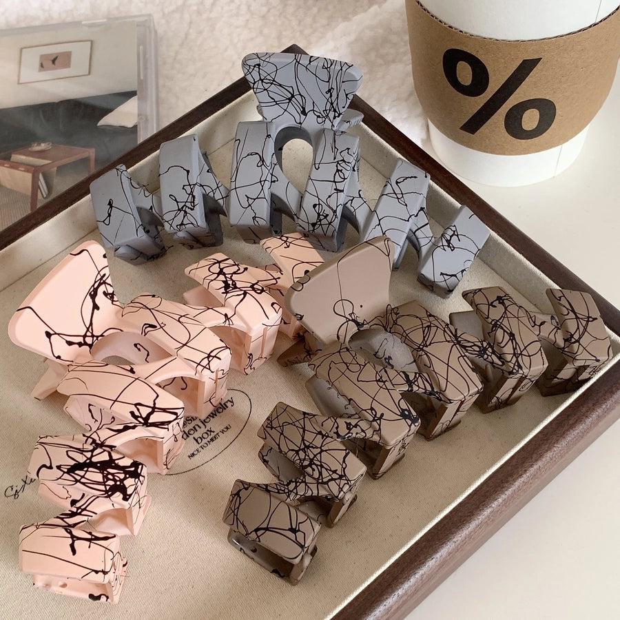 simple style artistic lines plastic hair claws