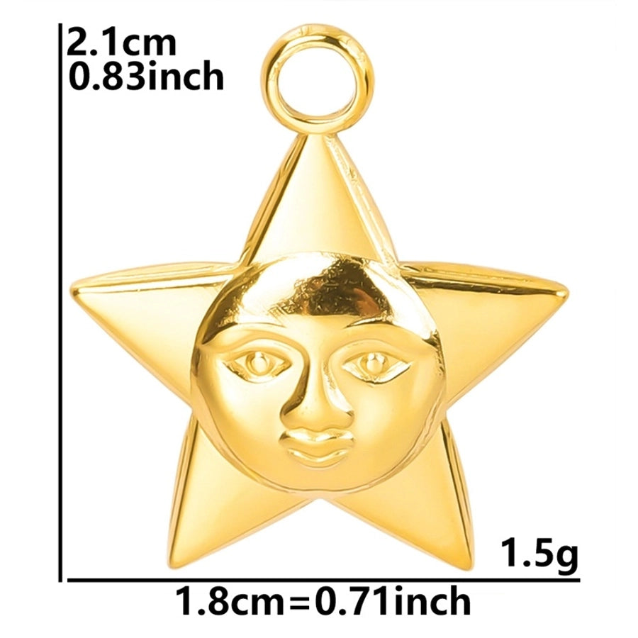Jewelry Simple Style Pentagram 304 Stainless Steel Plating Pendant Necklace