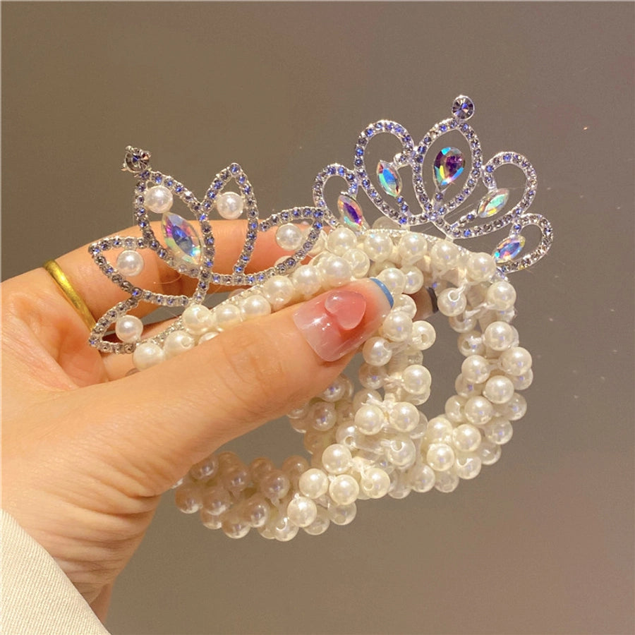 cute crown plastic hair tie