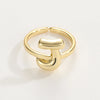 Copper 18K Gold Plated Plating Letter Copper Rings