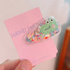 kid's cute cartoon fruit alloy rubber sequins hair clip
