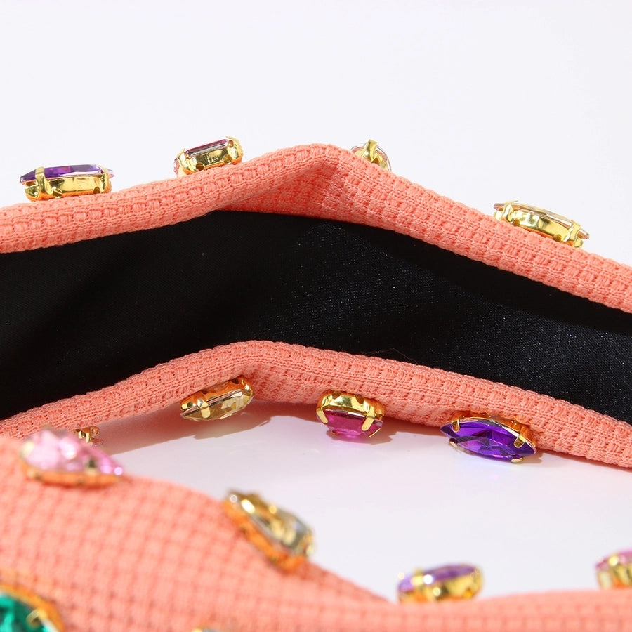 Women's Retro Knot Cloth Handmade Inlay Rhinestones Hair Band