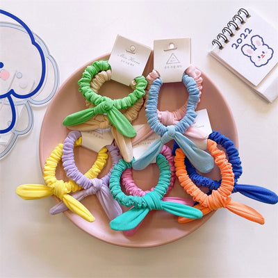 Kid'S Cute Simple Style Solid Color Cloth Hair Tie